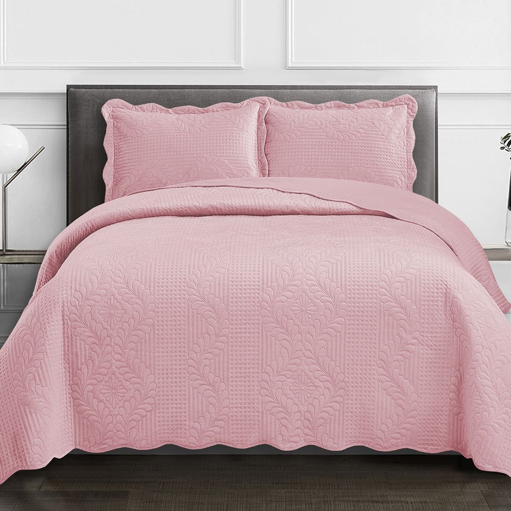 Soft Comfortable Short Plush Ultrasonic Bed Cover