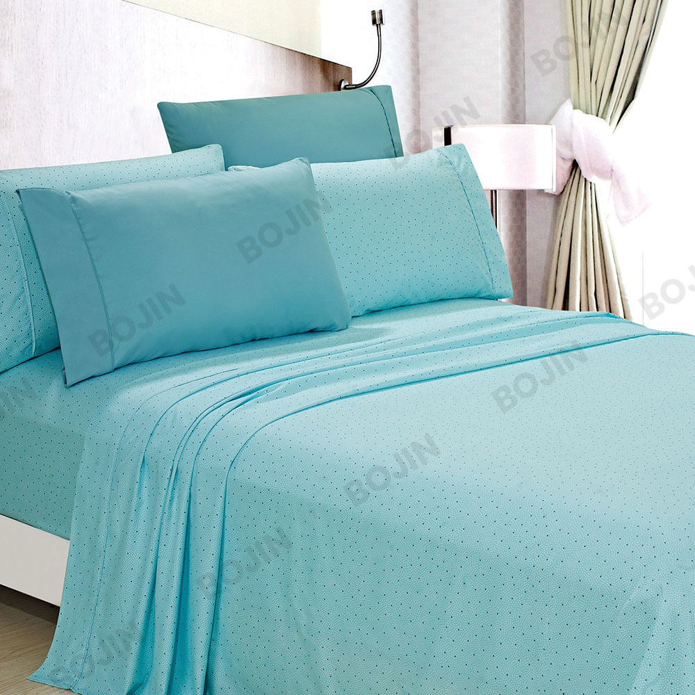 3/4pcs luxury 100% polyester Anti-wrinkle and anti-stain microfiber printed fitted sheet set bedding set
